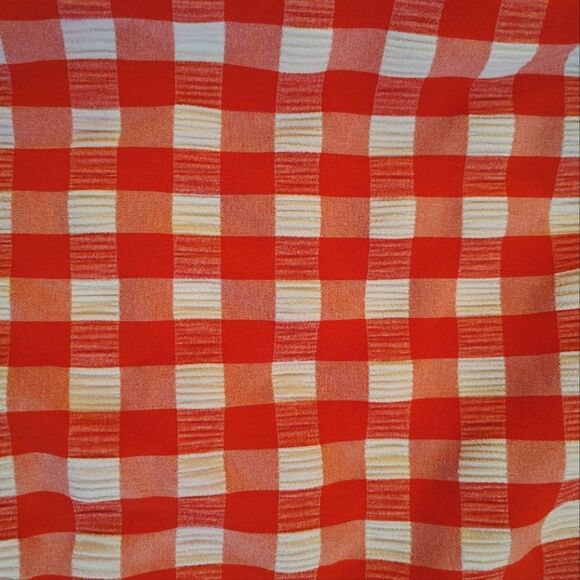 Wild Fable Red Gingham Halter Neck High Leg One Piece Swimsuit XL - Picture 7 of 16